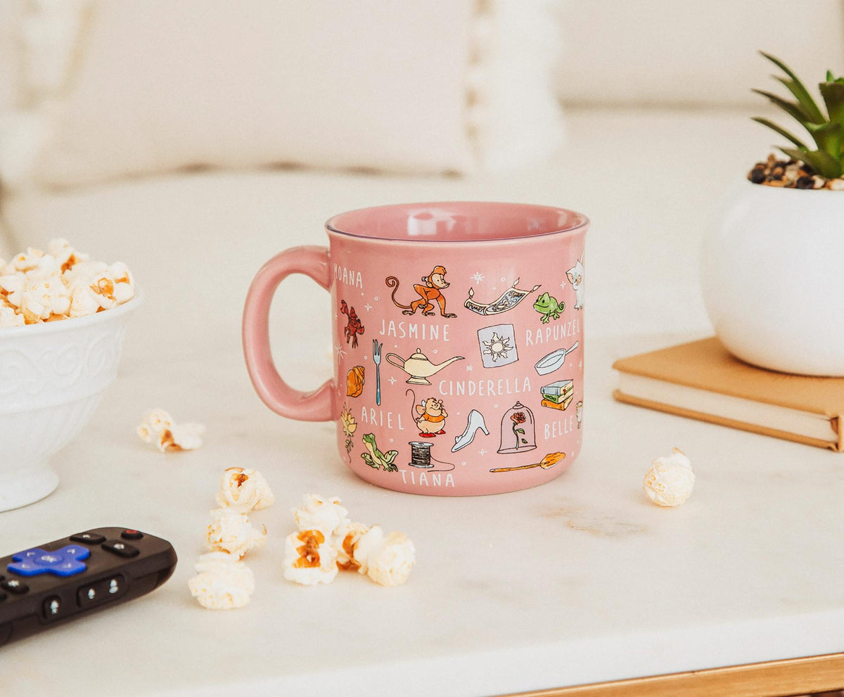 Disney Princess Icons Ceramic Camper Mug | Holds 20 Ounces